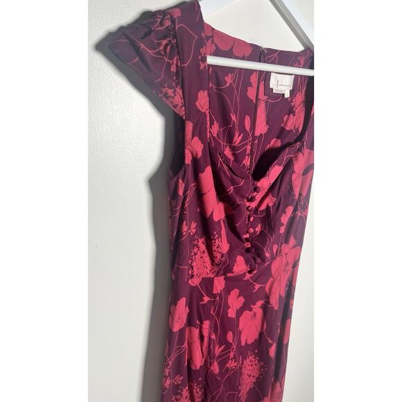 Anthropologie The Cecily Fit and Flare Floral Sweetheart Stretch Dress Small - Picture 6 of 13